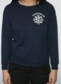 Gildan Ultra Cotton 100% Cotton Long Sleeve T-Shirt w/left chest logo - (Color: Navy)