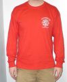 Gildan Ultra Cotton 100% Cotton Long Sleeve T-Shirt w/left chest logo - (Color: Red)