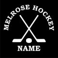 Melrose HS Hockey Cross Sticks Window Decal